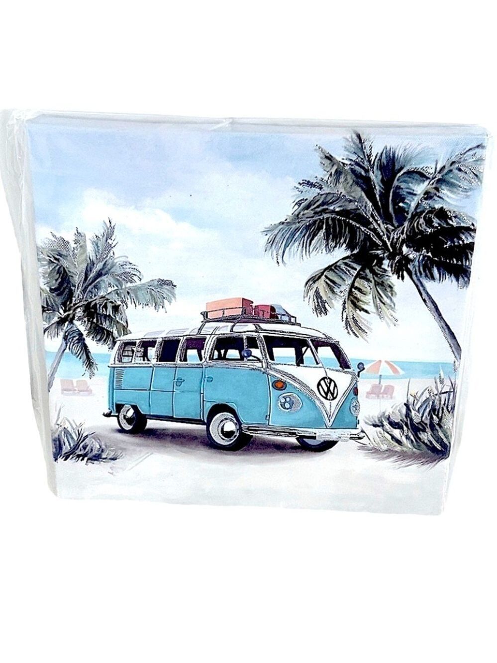 VW Bus Beach Bum Van Life Canvas Wall Art 8 x 8 Ready to Hang NEW Daydreaming